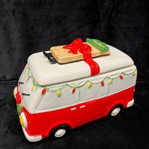 VW Christmas Bug cookie jar